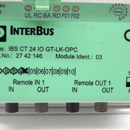 Phoenix Contact InterBus 2742146 / IBS CT 24 IO GT-LK-OPC / 27 42 146 siehe Halter