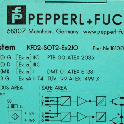 Pepperl+Fuchs 181007 Schaltverstärker KFD2-SOT2-Ex2.IO (ohne Abdeckung) - Maranos.de