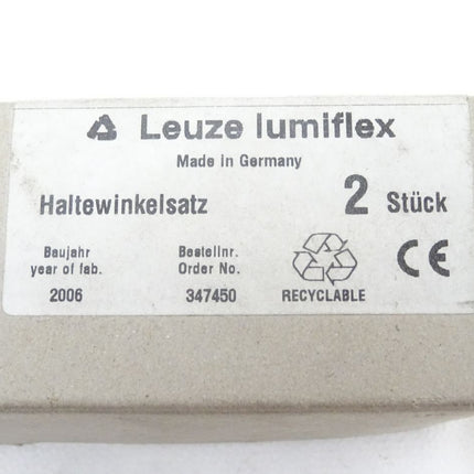 Leuze lumiflex Haltewinkelsatz / 347450 / Inhalt : 2 Stück / Neu OVP