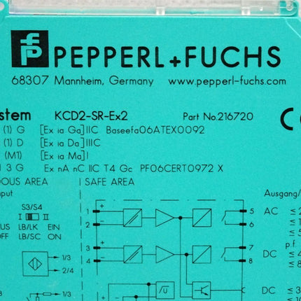 Pepperl+Fuchs Schaltverstärker K-System KCD2-SR-Ex2 216720 - Maranos.de