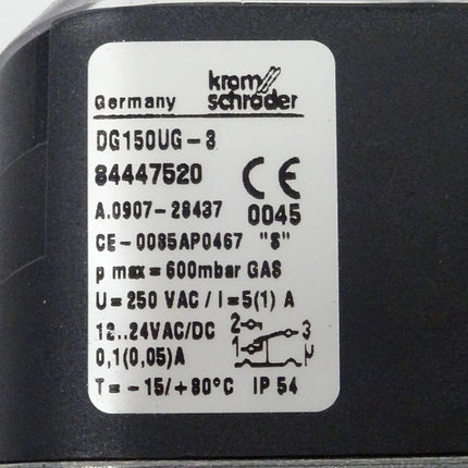 Krom Schröder Gas-Druckwächter DG150UG-3 / 84447520 NEU/OVP ///