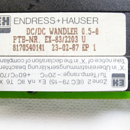 Endress+Hauser Einschubkarte FTL170Z  Nivotester - Maranos.de