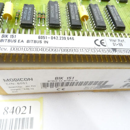 AEG Modicon BIK151 6051-042.239646 Rev17 / Bitbus EA Bitbus 1N / Neu OVP