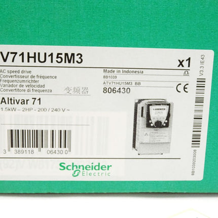 Schneider ATV71HU15M3 Frequenzumrichter Altivar 71 1.5kW 806430 / Neu OVP - Maranos.de
