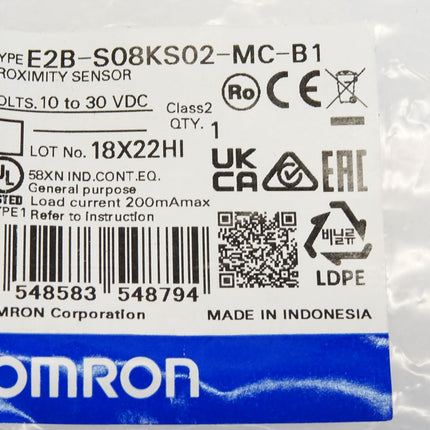 Omron E2B-S08KS02-MC-B1 Induktiver Sensor / Neu OVP - Maranos.de