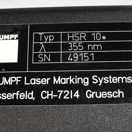 Trumpf HSR10 355nm Laserbeschrifter - Maranos.de