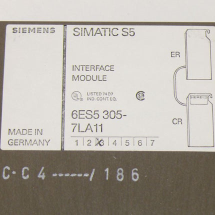 Siemens 6ES5305-7LA11 Interface Module 6ES5 305-7LA11 E:03 NEU-OVP