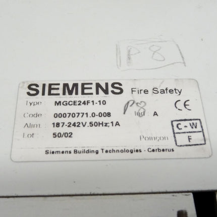 Siemens Cerberus Fire Safety MGCE24F1-10 / MG CE24F1 / ohne Schlüssel