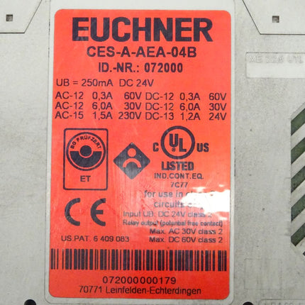 Euchner CES-A-AEA-04-B ID-Nr.: 072000  CESAAEA04B