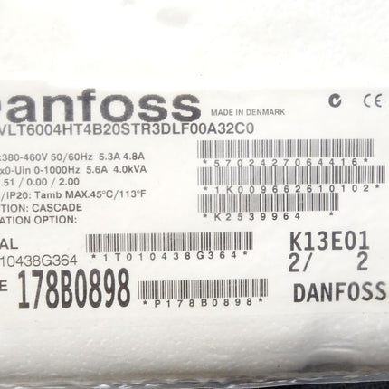 Danfoss Frequenzumrichter 178B0898 / VLT6004 4.0kVa VLT6004HT4B20STR3DLF00A32C0 / Neu OVP