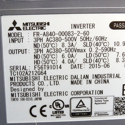 Mitsubishi Electric FR-A840-00083-2-60 DEFEKT - Maranos.de