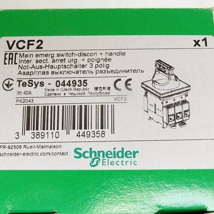 Schneider Not-Aus Hauptschalter TeSys 044935 VCF2 / Neu OVP - Maranos.de