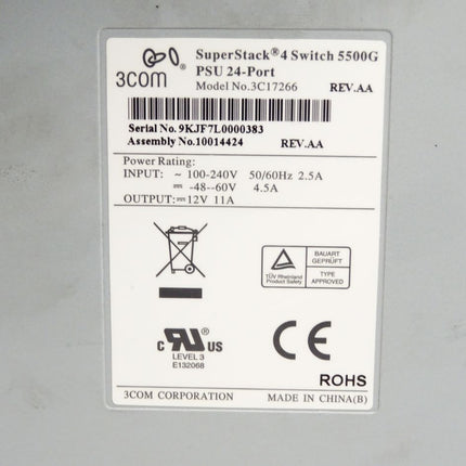 3com SuperStack 4 Switch 5500G PSU24-Port 3C17266 RevAA - Maranos.de