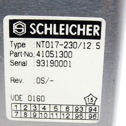 Schleicher NT017-230/12.5 41051300 Netzteil - Maranos.de