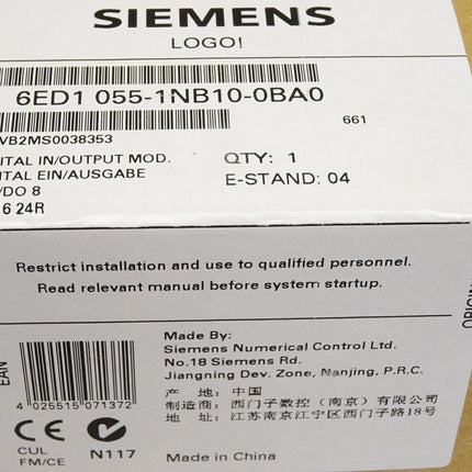 Siemens LOGO! 6ED1055-1NB10-0BA0 6ED1 055-1NB10-0BA0 / Neu OVP versiegelt - Maranos.de