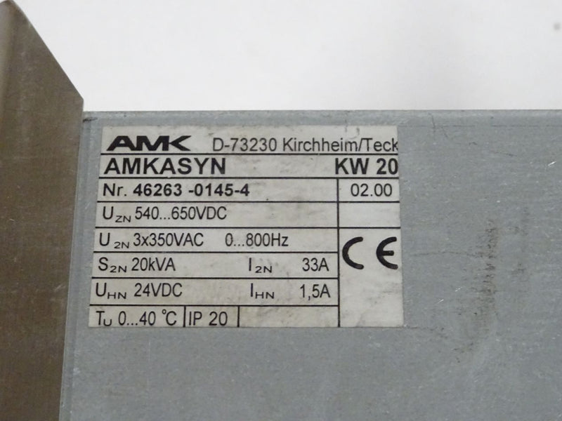AMK AMKASYN KW20 Frequenzumrichter 20kVA 33A 3x350V Version: 02.00