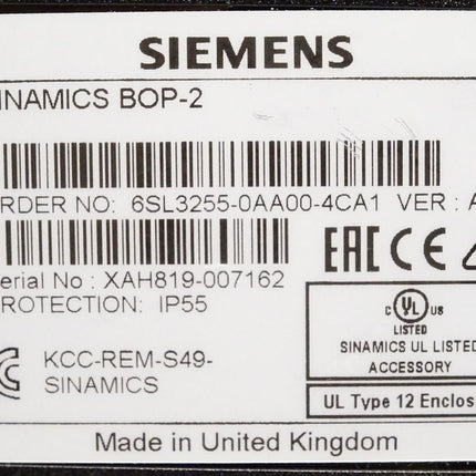 Siemens Basic Operator Panel BOP-2 6SL3255-0AA00-4CA1 / Neu