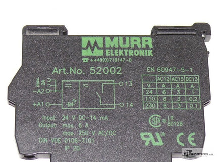 Murr Elektronic 52002 Miro Input: 24V  DC-14 Output: 250V max. 6A Relais | Maranos GmbH