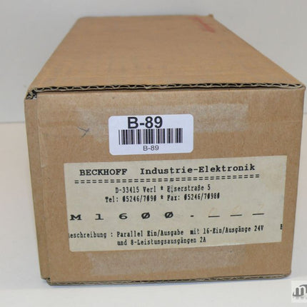 Beckhoff  M-1600-002  Ein- und Ausgabe Warrenty
