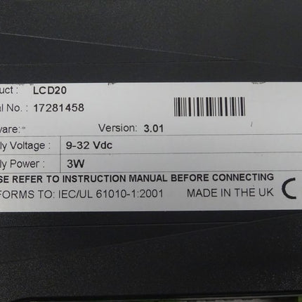 Xsensors AMP4DMS LCD20 IEC/UL 61010-1:2001/ IQ11541 / LCD 20 NEU/OVP