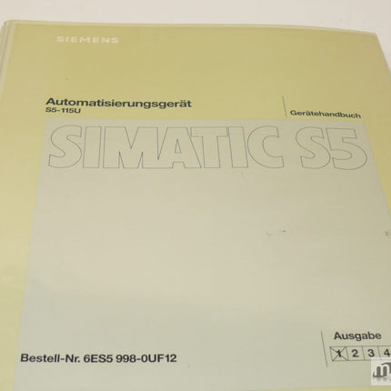 Siemens Simatic S5 Gerätehandbuch 6ES5998-OUF12 / 6ES5 998-OUF12