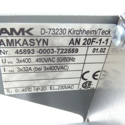 AMK AMKASYM AN 20F-1-1 Power Supply 01.02