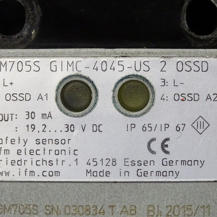 Ifm electronic Induktiver Sicherheitssensor GM705S GIMC-4045-US 2 OSSD