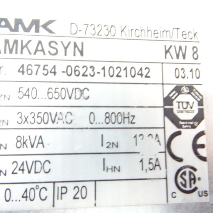 AMK AMKASYN KW8 / 46754-0623-1021042 / v03.10 / Servomodul