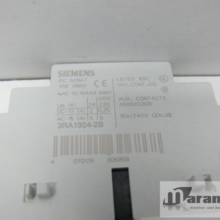 Siemens 3RA1924-2B Sperrglied mit Hilfsschalter 3RA1 924-2B A10 240V