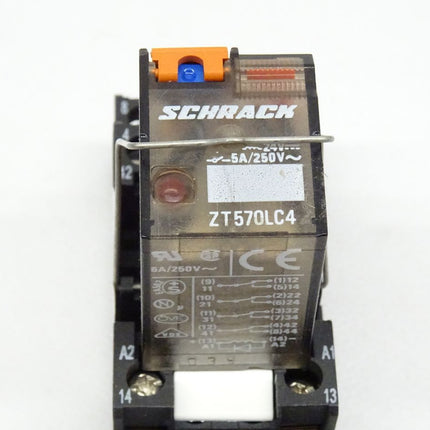 Schrack ZT570LC4 / RA 78728 Relais mit Sockel