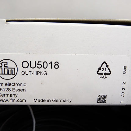 Ifm electronic Reflexlichttaster OU5018 OUT-HPKG/6M / Neu OVP