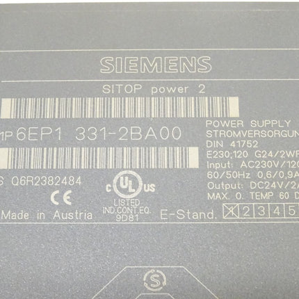 Siemens SITOP Power2 6EP1331-2BA00 / 6EP1 331-2BA00 E:1