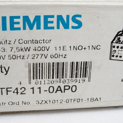Siemens Schütz 3TF4211-0AP0 / Neu OVP - Maranos.de