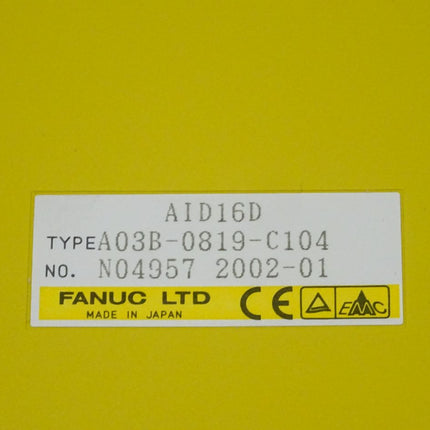 Fanuc A03B-0819-C104 Digital Input Module AID16D N04957 2002-01 neu