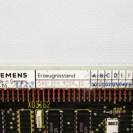 Siemens Karte 5481109214.10 E:D