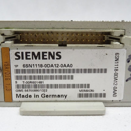 Siemens 6SN1118-0DA12-0AA0 Simodrive VSA/DIG 1,3 / 6SN1 118-0DA12-0AA0