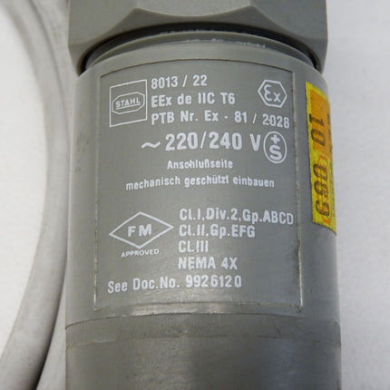 Stahl 8013/22 Ex-81/2028 / Einbau-Leuchtmelder weiß