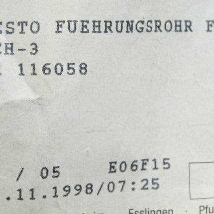 Festo 116058 Führungsrohr für MCH-3 / Neu - Maranos.de