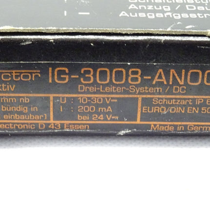 IFM IG-3008-ANOG efector induktiver Sensor 10-30V / 200mA bei 24V in OVP