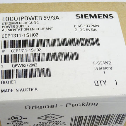 Siemens LOGO! Power 6EP1311-1SH02 6EP1 311-1SH02 Neu OVP versiegelt