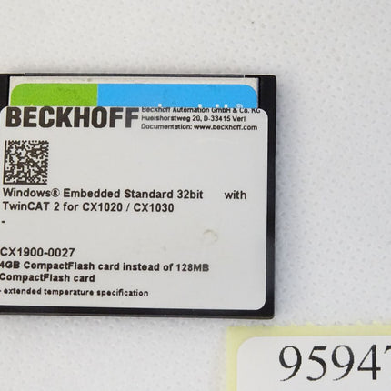 Beckhoff CX1900-0027 4GB CompactFlash Card - Maranos.de