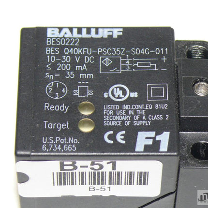 Balluff BES Q40KFU-PSC35Z-S04G-011 Inductive Proximity sensor BES0222