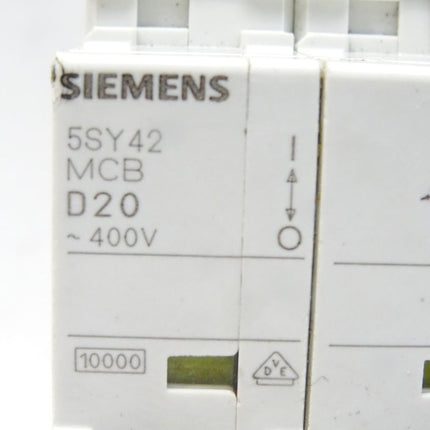 Siemens 5SY42 MCB D20 5SY4220-8 Leitungsschutzschalter