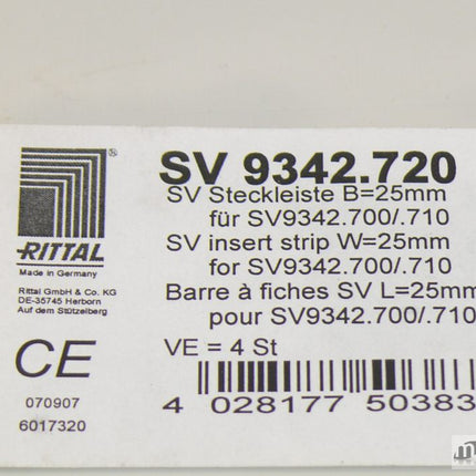 Rittal SV 9342720 / SV 9342.720 Steckleiste B=25mm