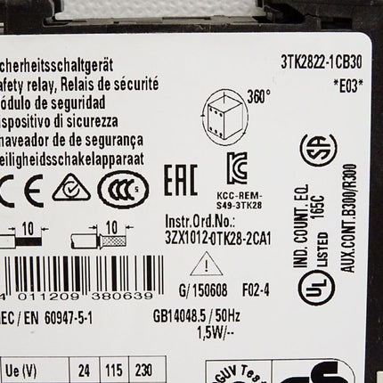Siemens Sicherheitsschaltgerät 3TK2822-1CB30 - Maranos.de