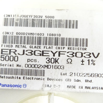 5000x Panasonic ERJ-3GEYJ103V / ERJ3GEYJ103V Resistor Chip 30K Ohm