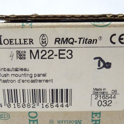 Moeller M22-E3 Einbautableau RMQ-Titan 4 Stück NEU-OVP