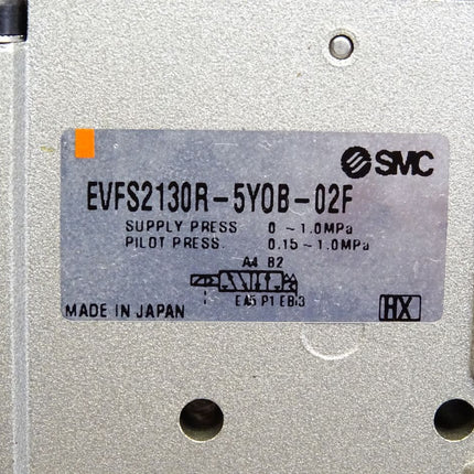 SMC EVFS2130R-5YOB-02F Elektromagnetventil 0-1.0 MPa