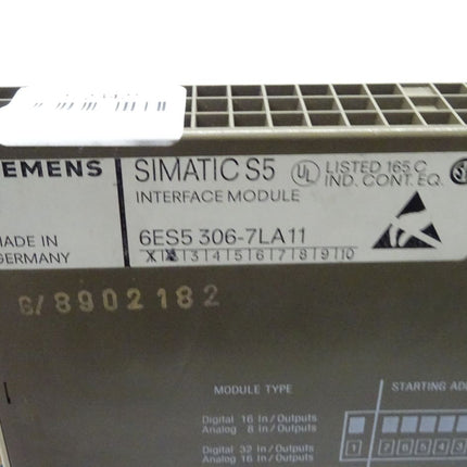 Siemens 6ES5306-7LA11 Simatic Interface Modul 6ES5 306-7LA11