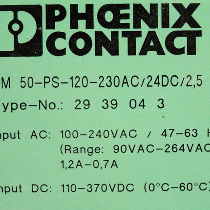 Phoenix Contact 2939043 CM 50-PS-120-230AC/24DC/2,5 - Maranos.de